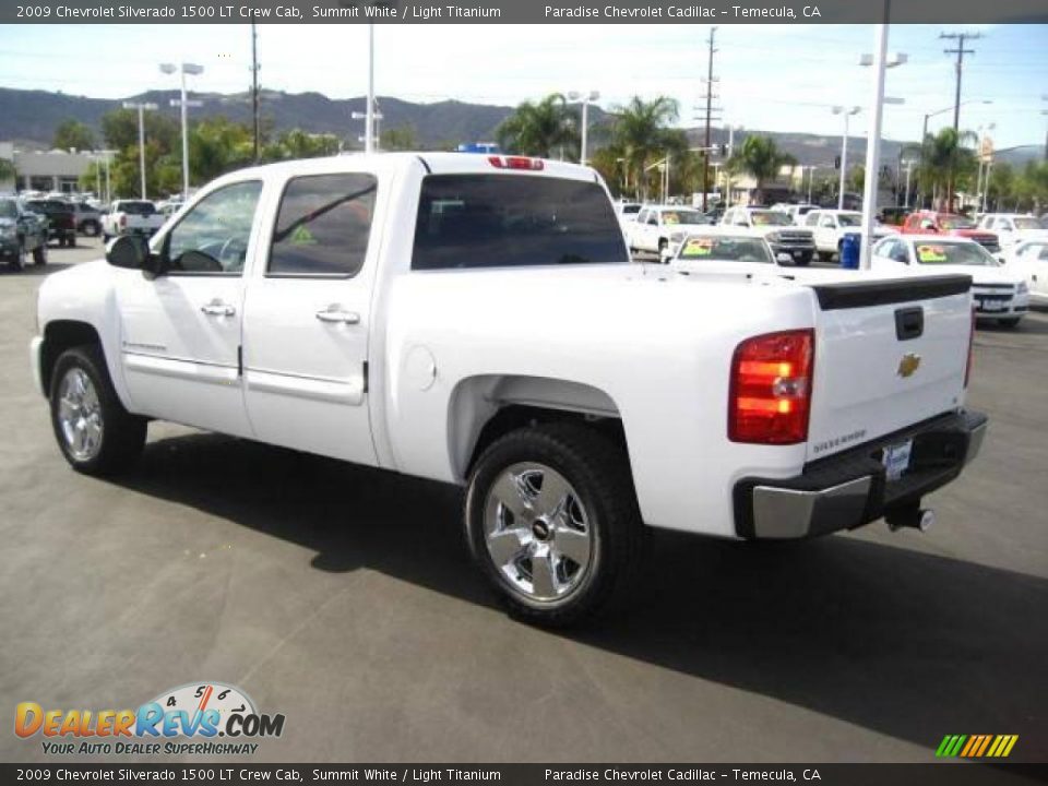 2009 Chevrolet Silverado 1500 LT Crew Cab Summit White / Light Titanium Photo #4