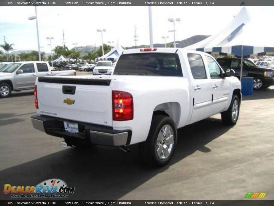 2009 Chevrolet Silverado 1500 LT Crew Cab Summit White / Light Titanium Photo #5