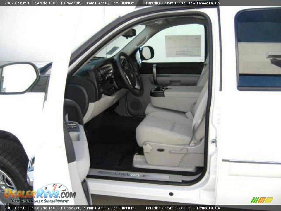 2009 Chevrolet Silverado 1500 LT Crew Cab Summit White / Light Titanium Photo #12