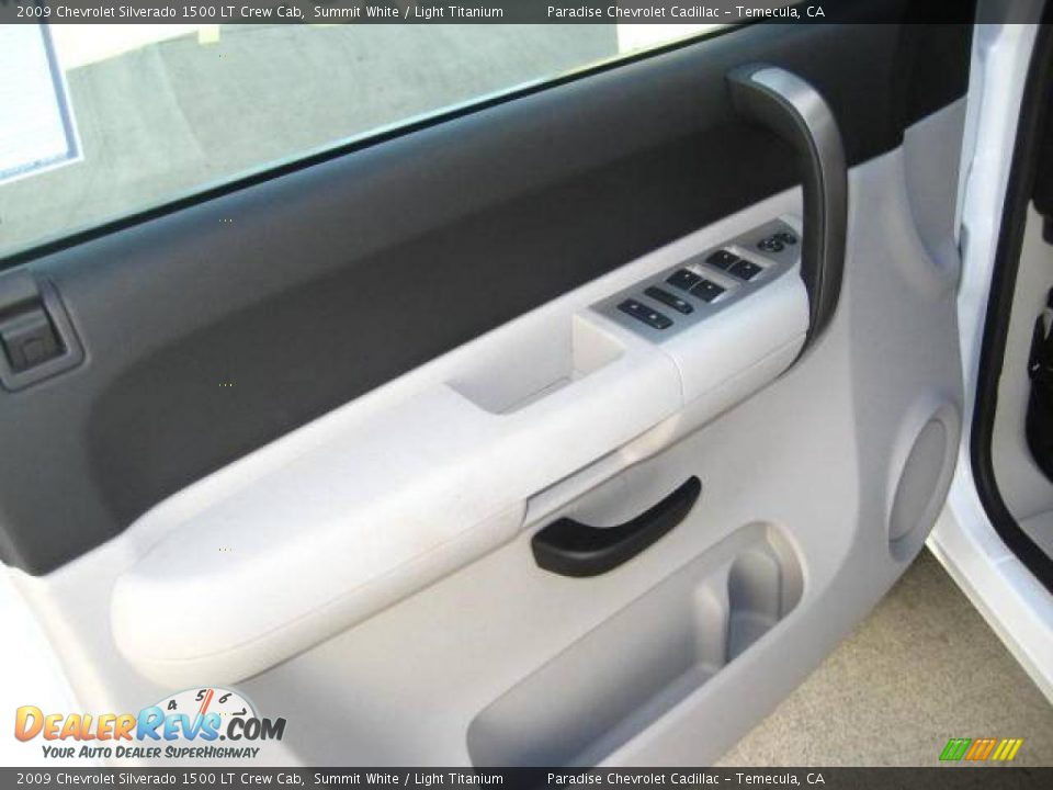 2009 Chevrolet Silverado 1500 LT Crew Cab Summit White / Light Titanium Photo #16