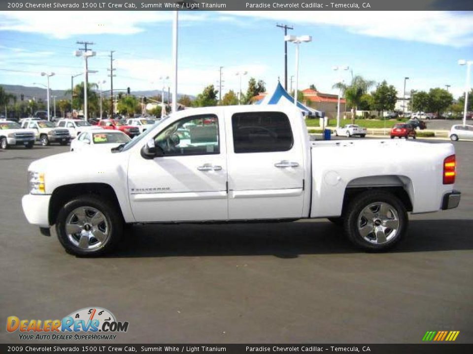 2009 Chevrolet Silverado 1500 LT Crew Cab Summit White / Light Titanium Photo #3