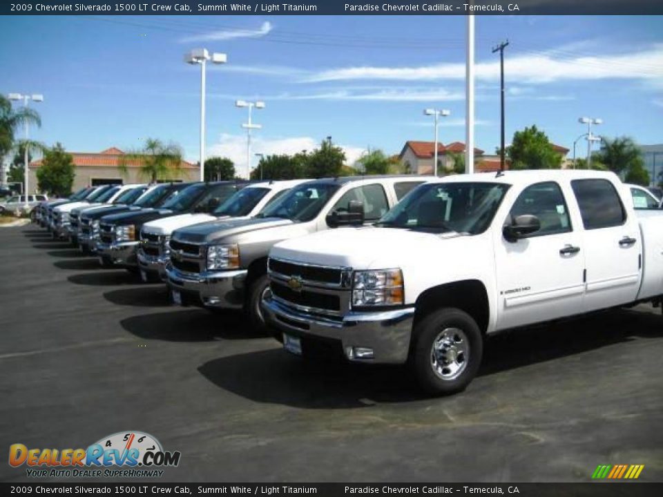 2009 Chevrolet Silverado 1500 LT Crew Cab Summit White / Light Titanium Photo #10