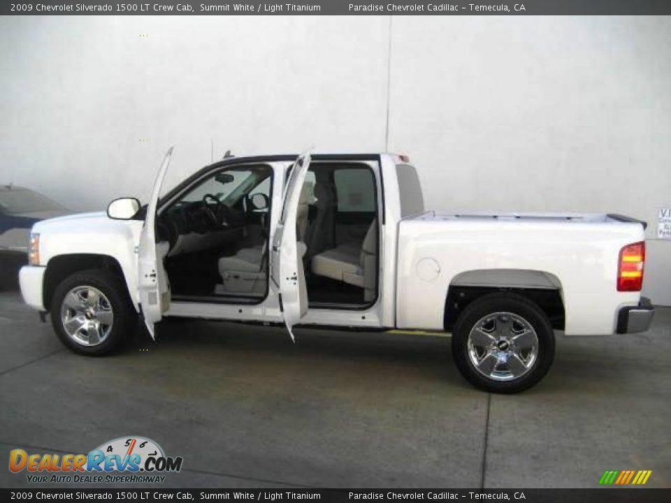 2009 Chevrolet Silverado 1500 LT Crew Cab Summit White / Light Titanium Photo #11