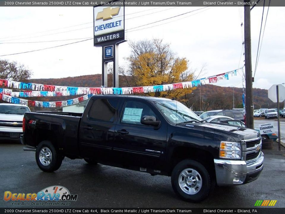 2009 Chevrolet Silverado 2500HD LTZ Crew Cab 4x4 Black Granite Metallic / Light Titanium/Dark Titanium Photo #2