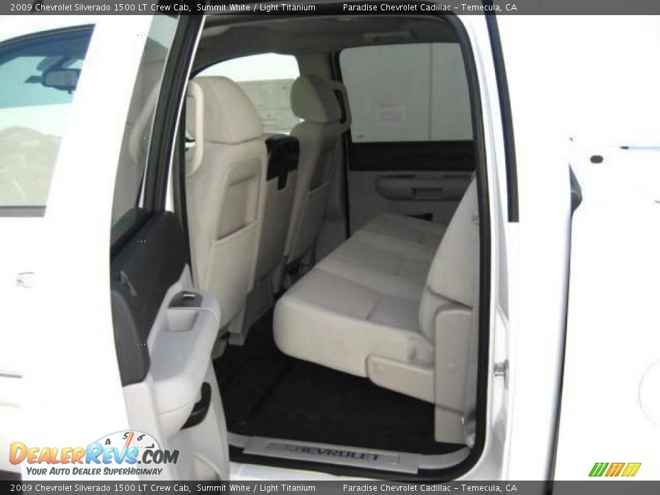 2009 Chevrolet Silverado 1500 LT Crew Cab Summit White / Light Titanium Photo #14