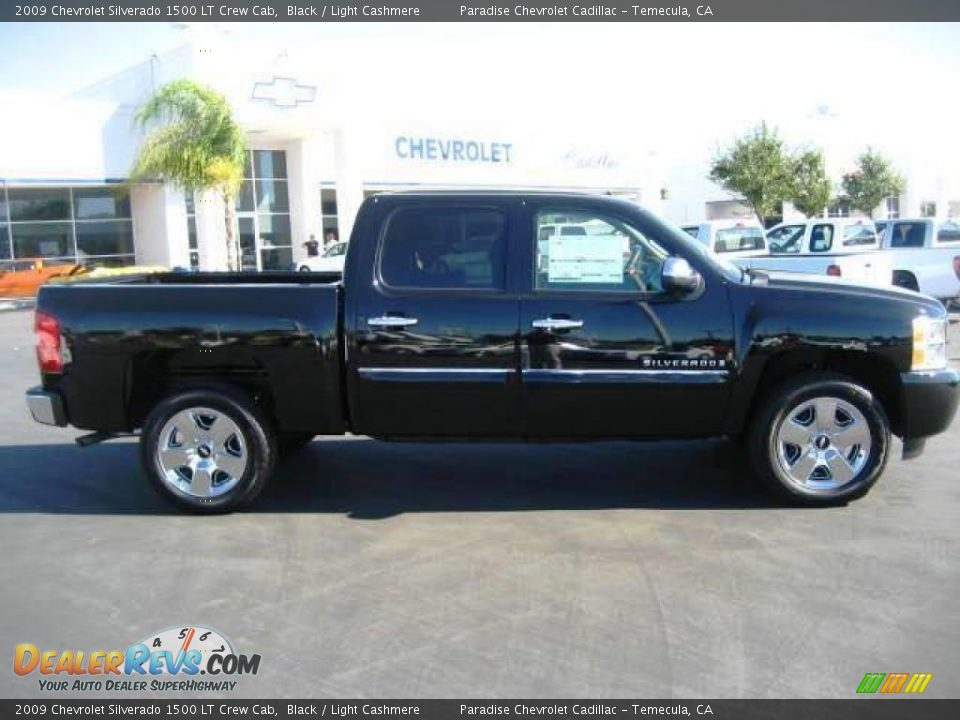 2009 Chevrolet Silverado 1500 LT Crew Cab Black / Light Cashmere Photo #7