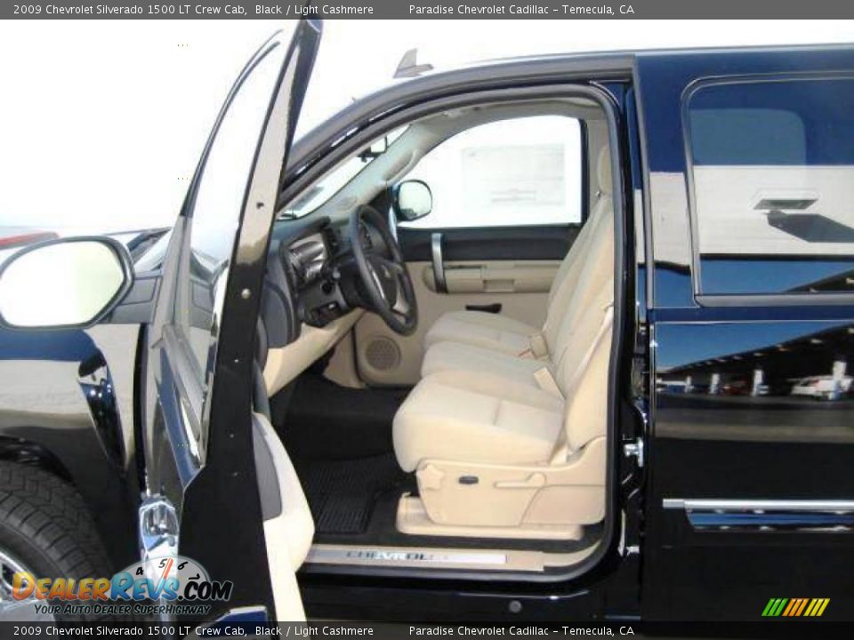2009 Chevrolet Silverado 1500 LT Crew Cab Black / Light Cashmere Photo #14