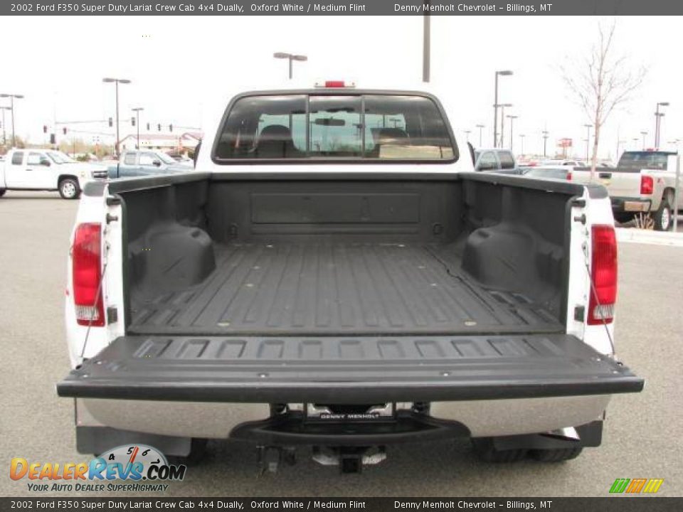 2002 Ford F350 Super Duty Lariat Crew Cab 4x4 Dually Oxford White / Medium Flint Photo #6