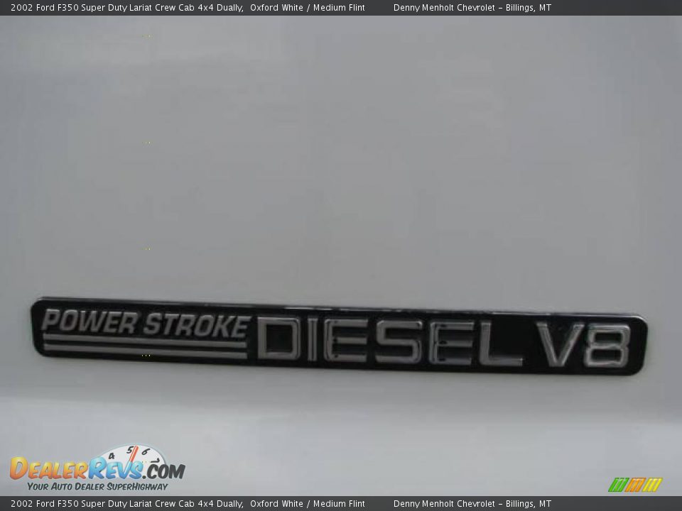 2002 Ford F350 Super Duty Lariat Crew Cab 4x4 Dually Oxford White / Medium Flint Photo #10