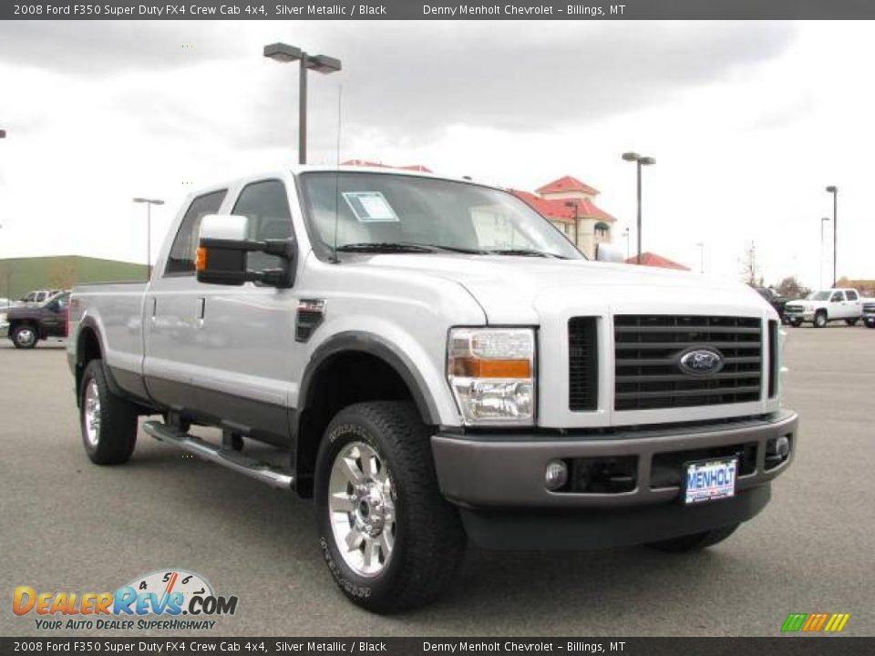 2008 Ford F350 Super Duty FX4 Crew Cab 4x4 Silver Metallic / Black Photo #4