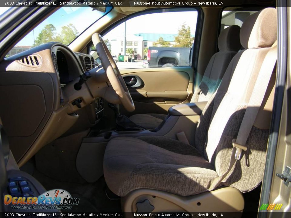 2003 Chevrolet TrailBlazer LS Sandalwood Metallic / Medium Oak Photo #9
