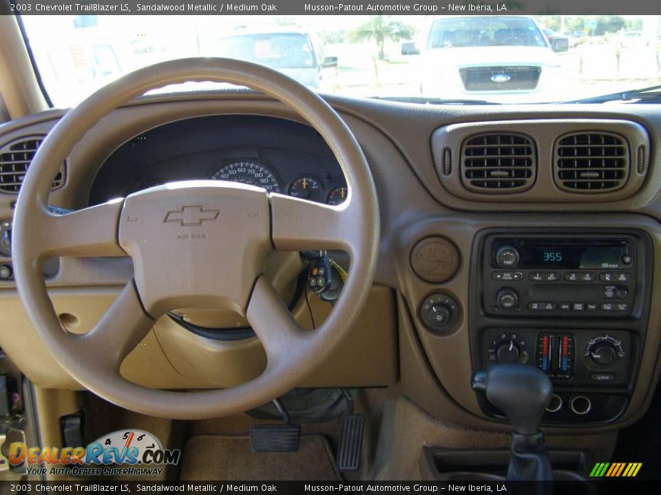 2003 Chevrolet TrailBlazer LS Sandalwood Metallic / Medium Oak Photo #11