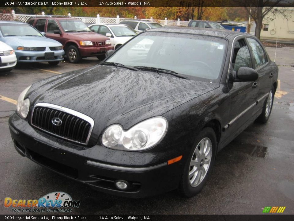 2004 Hyundai Sonata LX Ebony Black / Black Photo #1