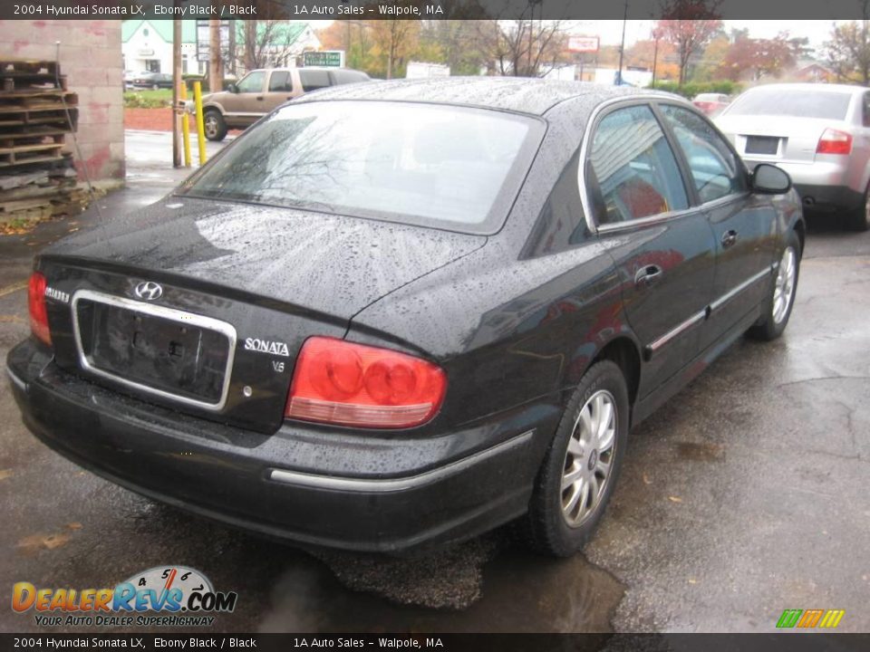 2004 Hyundai Sonata LX Ebony Black / Black Photo #2