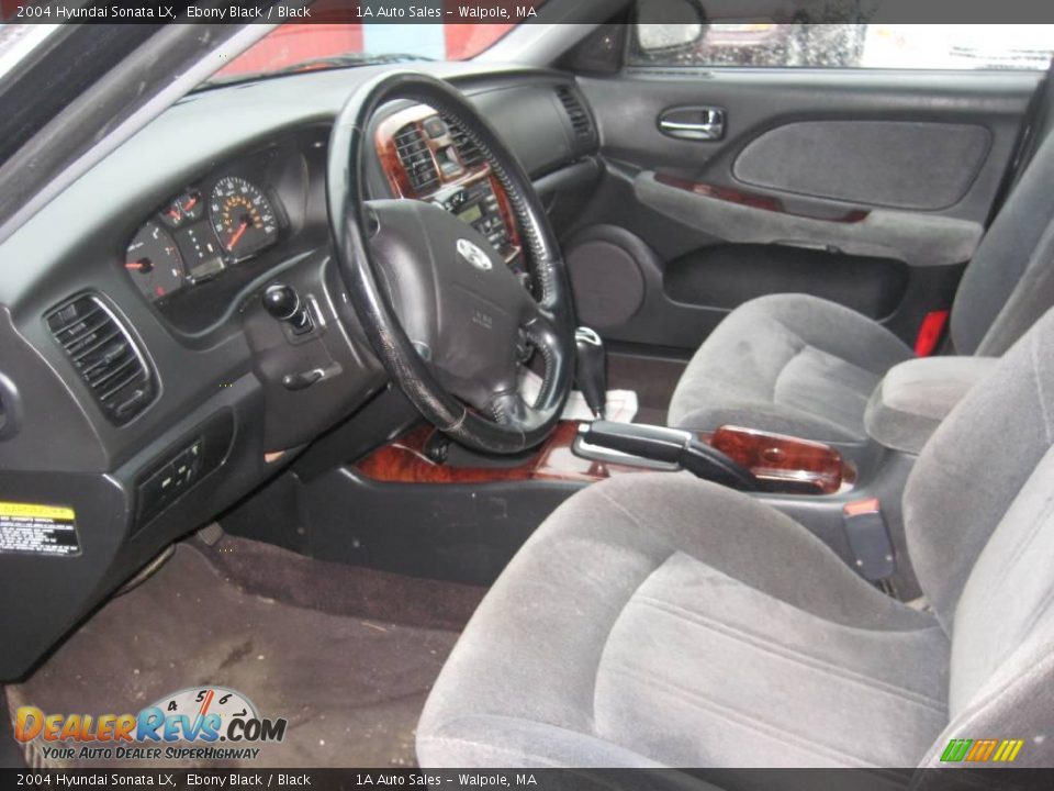 2004 Hyundai Sonata LX Ebony Black / Black Photo #3