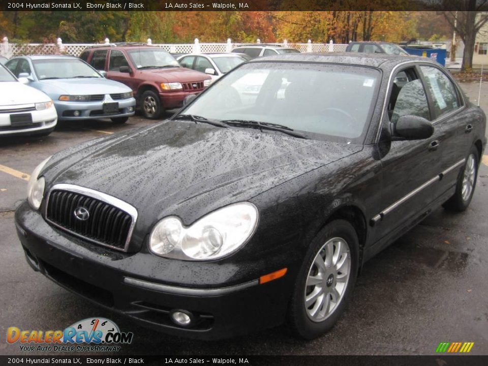 2004 Hyundai Sonata LX Ebony Black / Black Photo #7