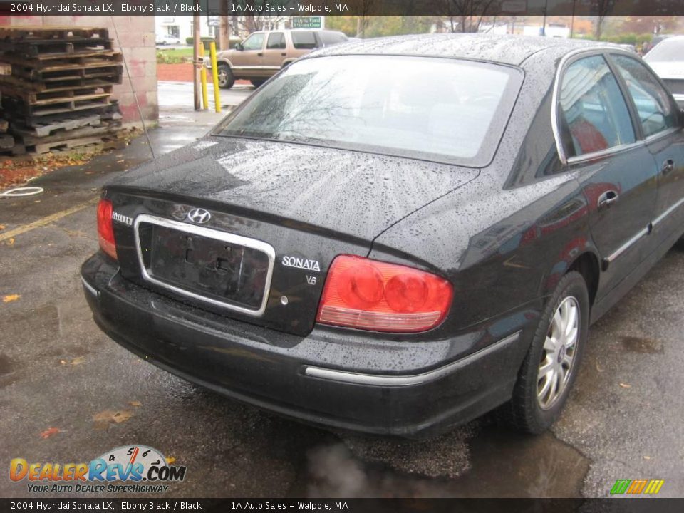 2004 Hyundai Sonata LX Ebony Black / Black Photo #13