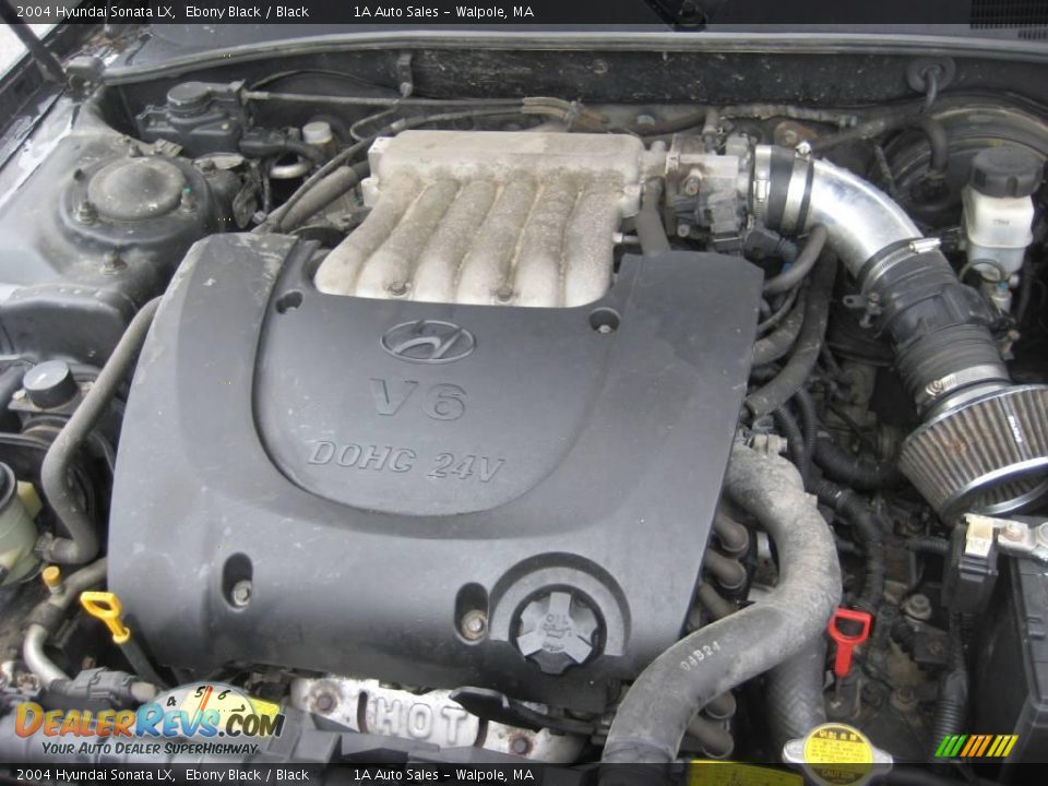 2004 Hyundai Sonata LX Ebony Black / Black Photo #19