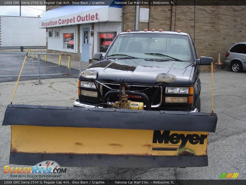 1999 GMC Sierra 2500 SL Regular Cab 4x4 Onyx Black / Graphite Photo #2