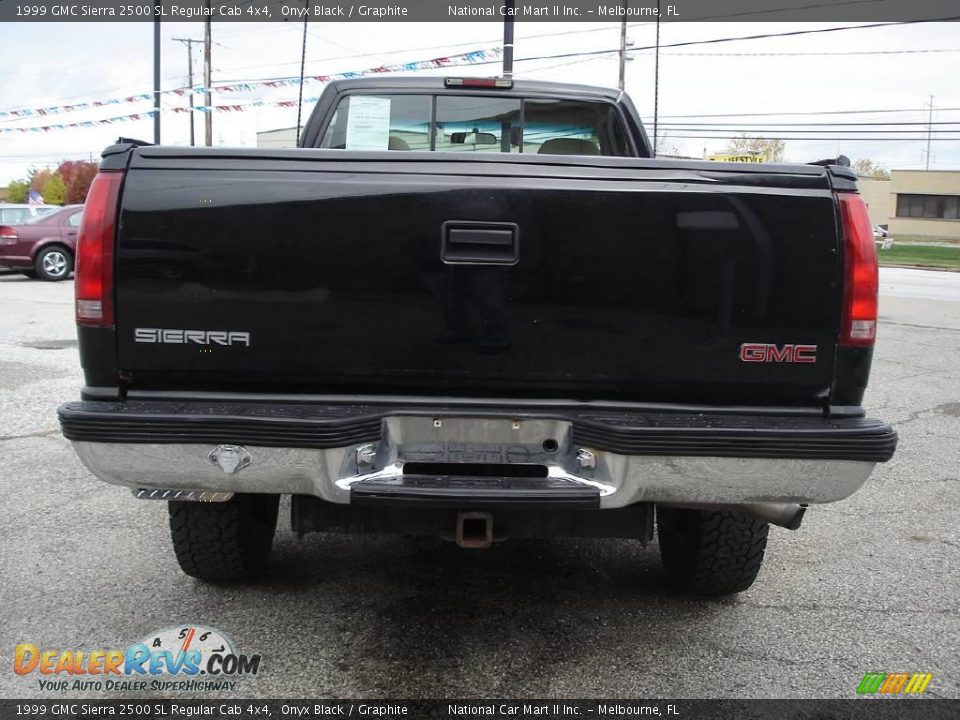 1999 GMC Sierra 2500 SL Regular Cab 4x4 Onyx Black / Graphite Photo #5