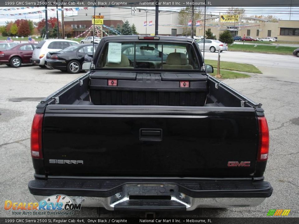 1999 GMC Sierra 2500 SL Regular Cab 4x4 Onyx Black / Graphite Photo #6