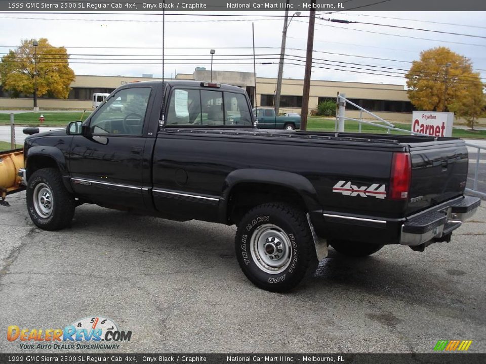 1999 GMC Sierra 2500 SL Regular Cab 4x4 Onyx Black / Graphite Photo #7