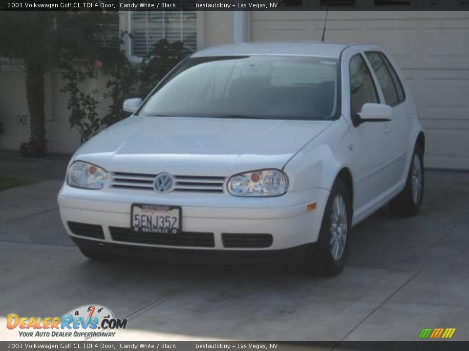 2003 Volkswagen Golf GL TDI 4 Door Candy White / Black Photo #2