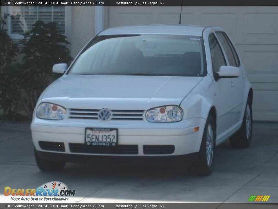 2003 Volkswagen Golf GL TDI 4 Door Candy White / Black Photo #3