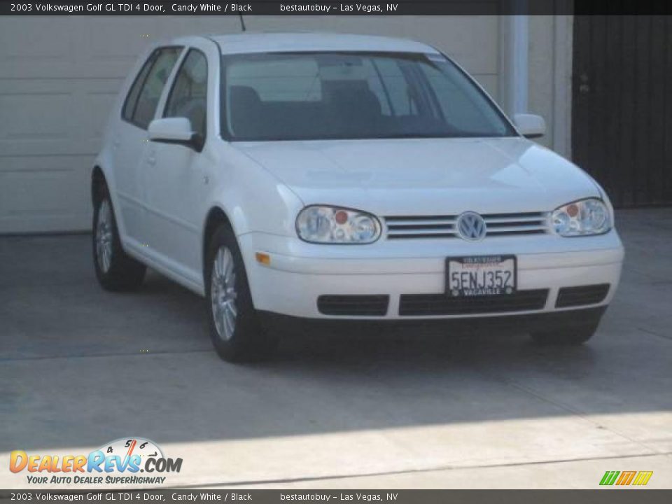 2003 Volkswagen Golf GL TDI 4 Door Candy White / Black Photo #8