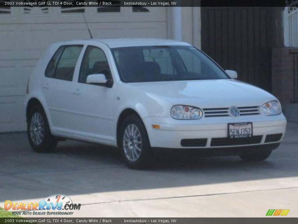2003 Volkswagen Golf GL TDI 4 Door Candy White / Black Photo #9