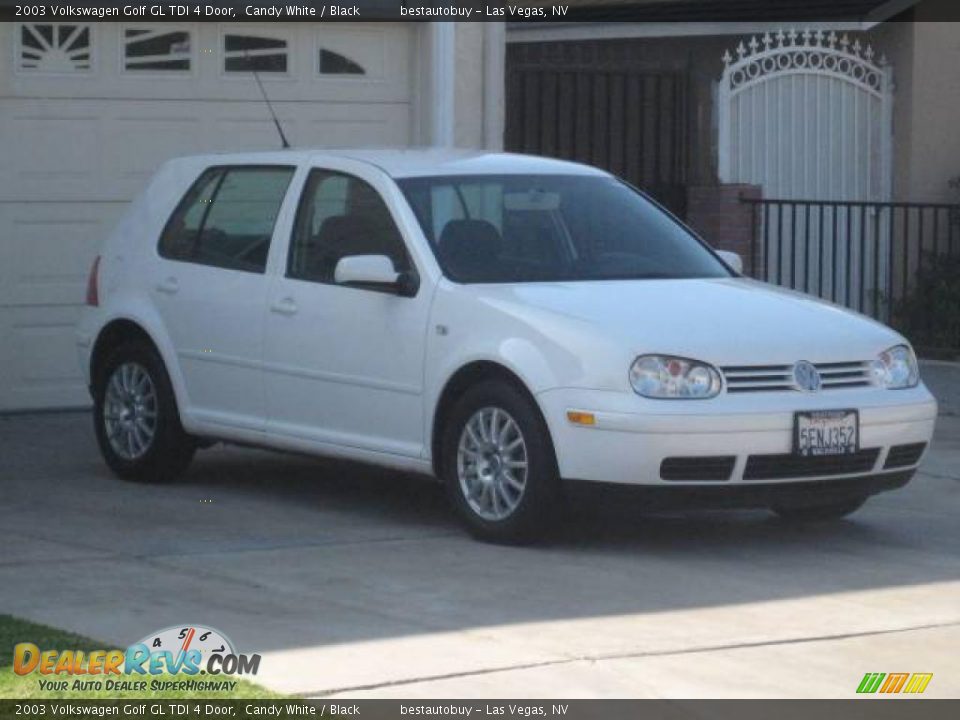 2003 Volkswagen Golf GL TDI 4 Door Candy White / Black Photo #10