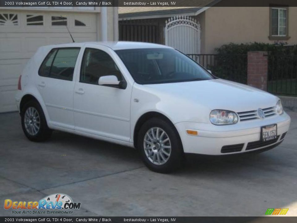2003 Volkswagen Golf GL TDI 4 Door Candy White / Black Photo #11