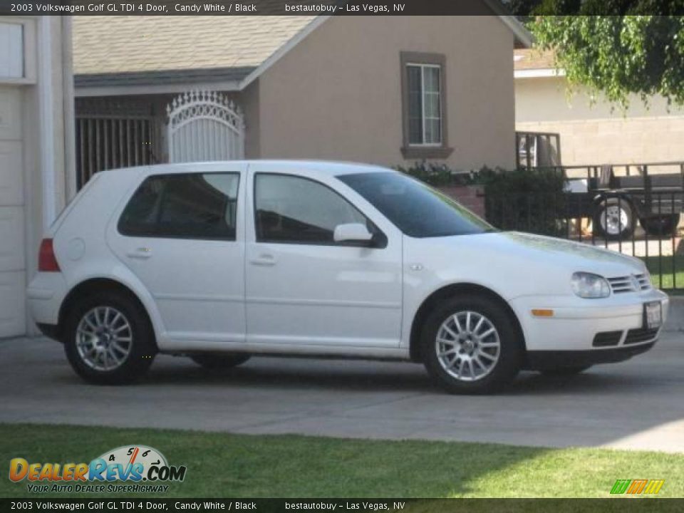 2003 Volkswagen Golf GL TDI 4 Door Candy White / Black Photo #12