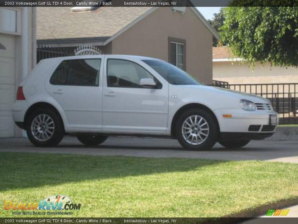 2003 Volkswagen Golf GL TDI 4 Door Candy White / Black Photo #13