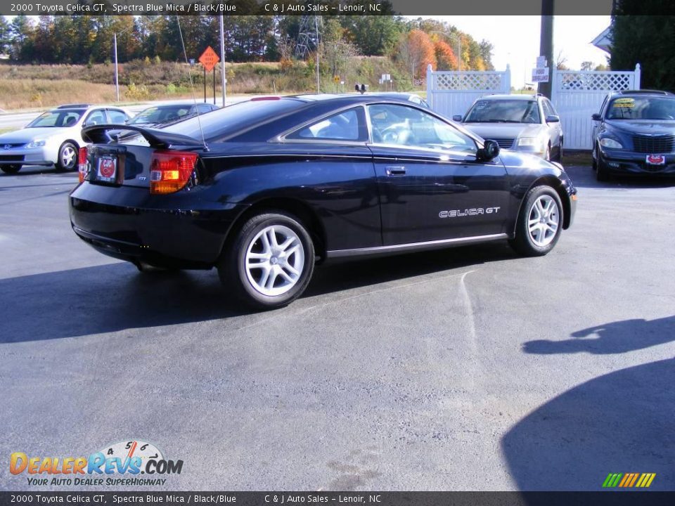 2000 Toyota Celica GT Spectra Blue Mica / Black/Blue Photo #2