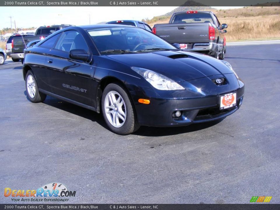 2000 Toyota Celica GT Spectra Blue Mica / Black/Blue Photo #3