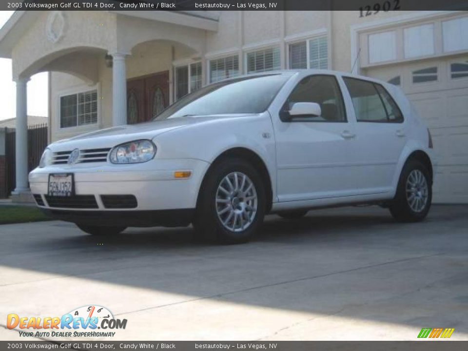 2003 Volkswagen Golf GL TDI 4 Door Candy White / Black Photo #31