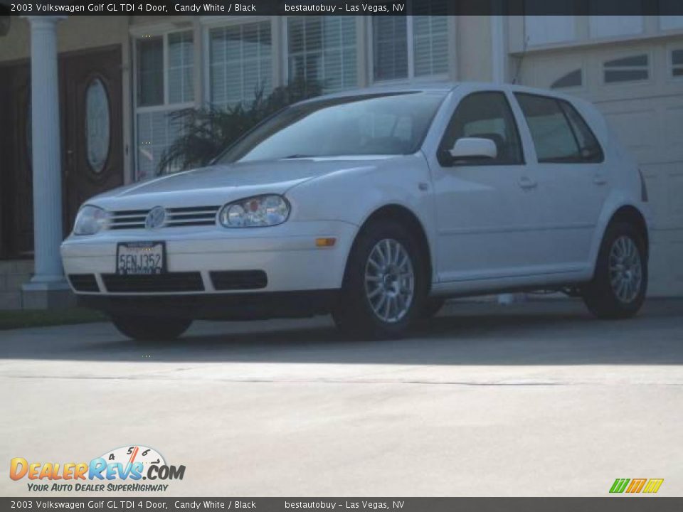 2003 Volkswagen Golf GL TDI 4 Door Candy White / Black Photo #32