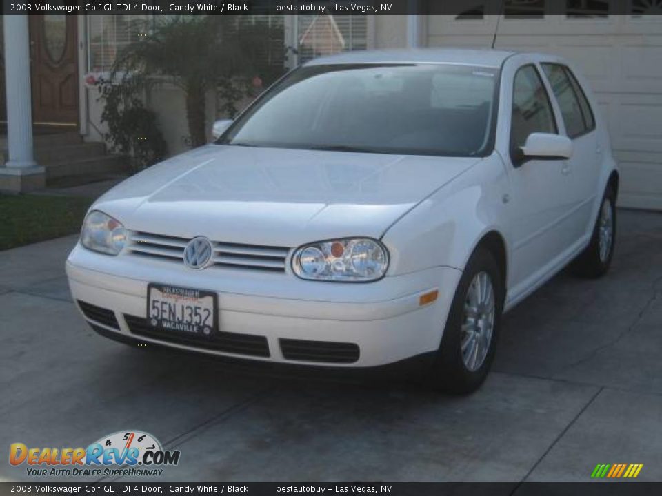 2003 Volkswagen Golf GL TDI 4 Door Candy White / Black Photo #33