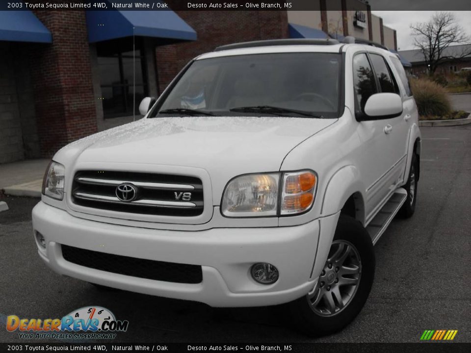 2003 Toyota Sequoia Limited 4WD Natural White / Oak Photo #2