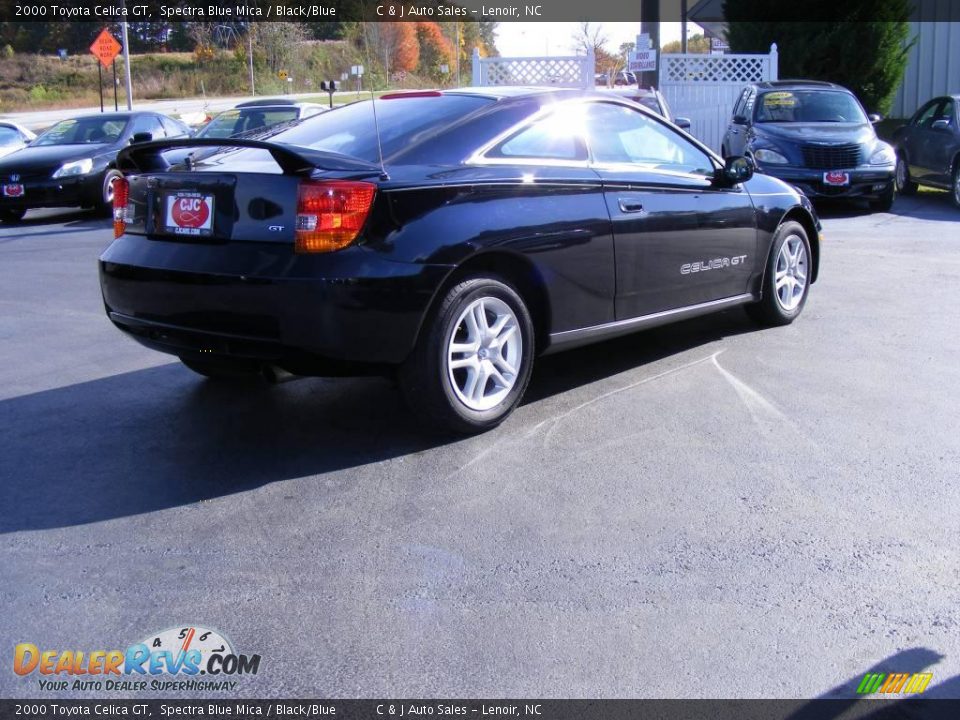 2000 Toyota Celica GT Spectra Blue Mica / Black/Blue Photo #9