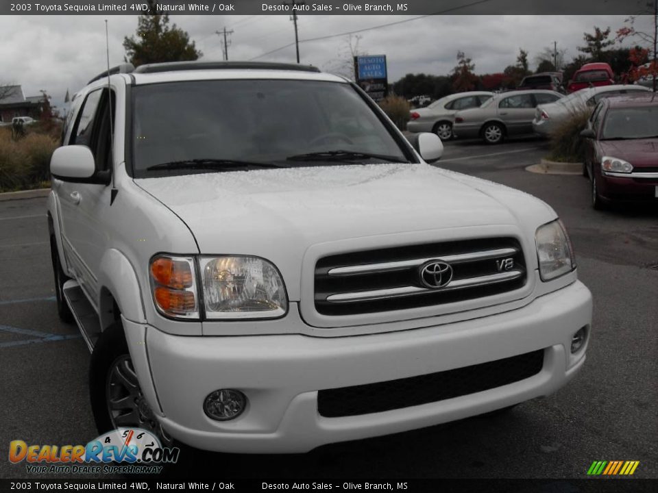 2003 Toyota Sequoia Limited 4WD Natural White / Oak Photo #4