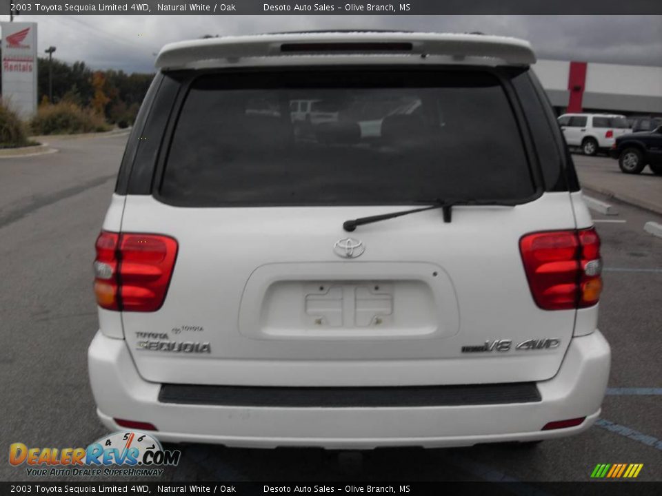 2003 Toyota Sequoia Limited 4WD Natural White / Oak Photo #7