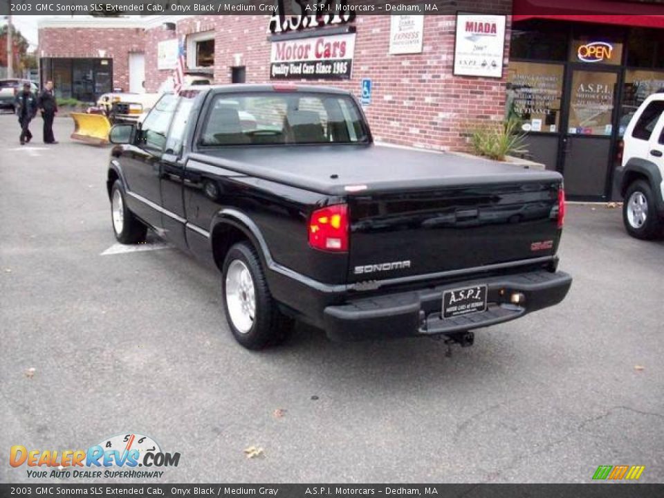 2003 GMC Sonoma SLS Extended Cab Onyx Black / Medium Gray Photo #3