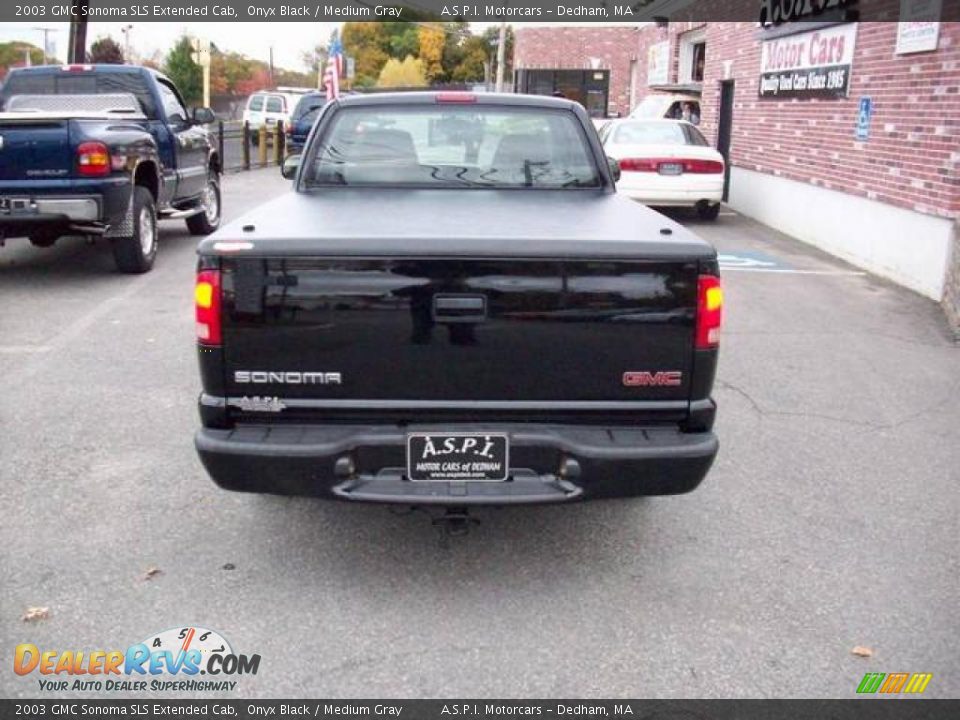 2003 GMC Sonoma SLS Extended Cab Onyx Black / Medium Gray Photo #4