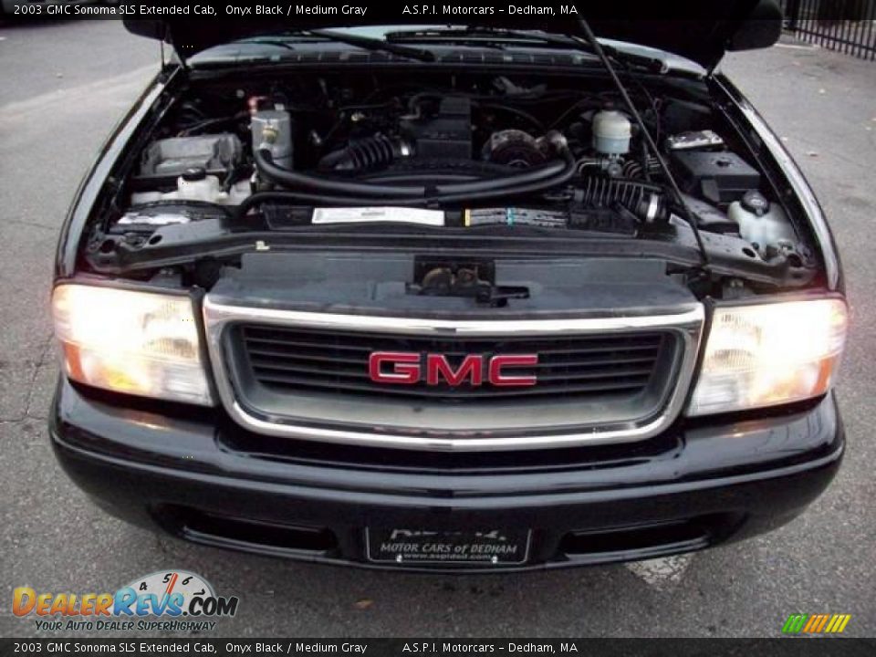 2003 GMC Sonoma SLS Extended Cab Onyx Black / Medium Gray Photo #9