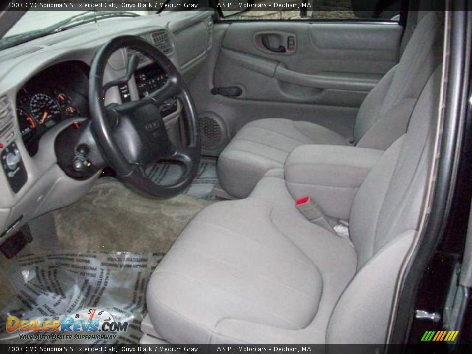 2003 GMC Sonoma SLS Extended Cab Onyx Black / Medium Gray Photo #10