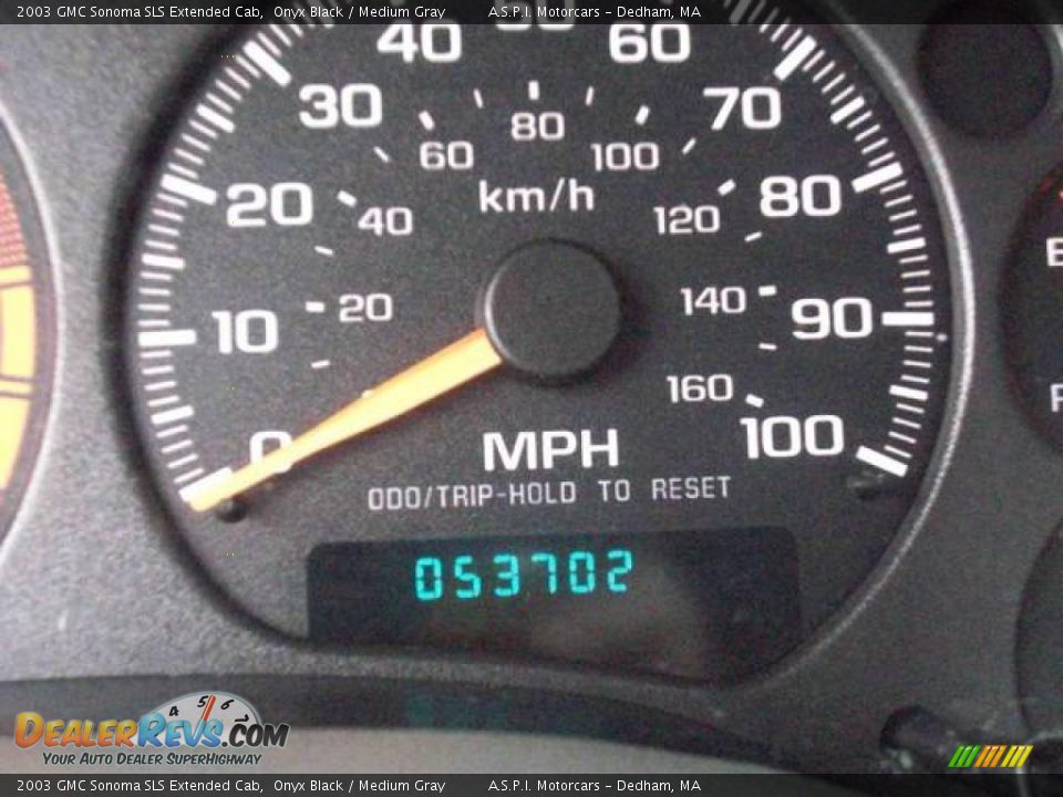2003 GMC Sonoma SLS Extended Cab Onyx Black / Medium Gray Photo #11