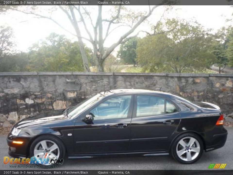2007 Saab 9-3 Aero Sport Sedan Black / Parchment/Black Photo #5