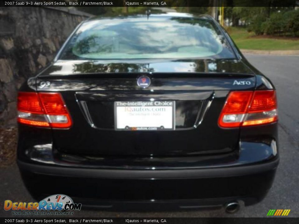 2007 Saab 9-3 Aero Sport Sedan Black / Parchment/Black Photo #6